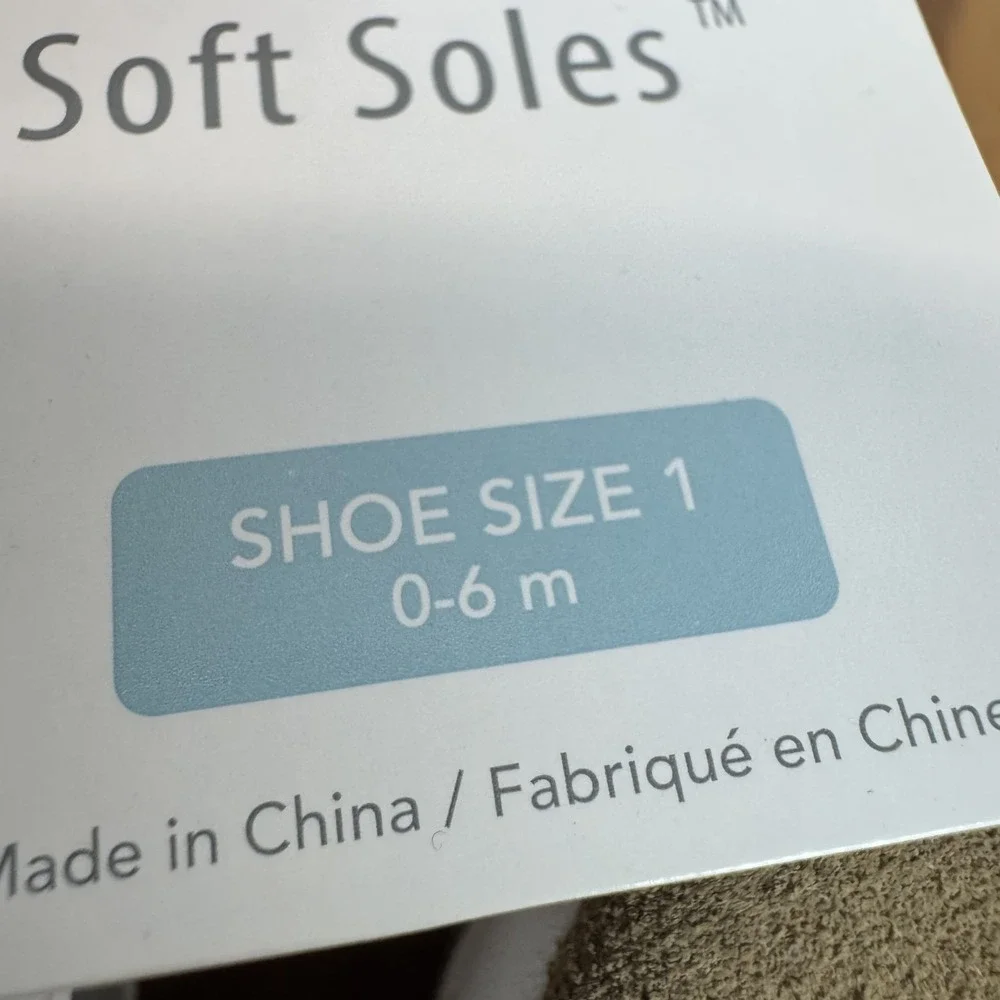 New Infant Robeez Soft Soles‎ Gray Comfort Casual Shoes Size 0-6 Months NWOB